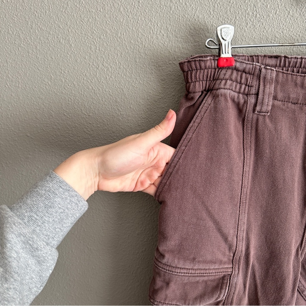 Pacsun Brown Elastic High Waist Cargo Jeans Medium - Picture 5 of 14